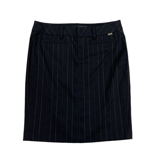 Guess Skirt Women's Size 27 Black Pinstripe Mini Pencil Straight Office Work - Picture 1 of 9